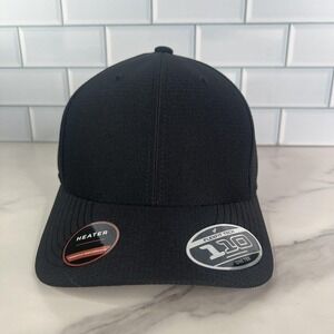 Travis Mathew Hat Cap Snap Back One Size Black Flexfit 110 Heater Polyester Mens